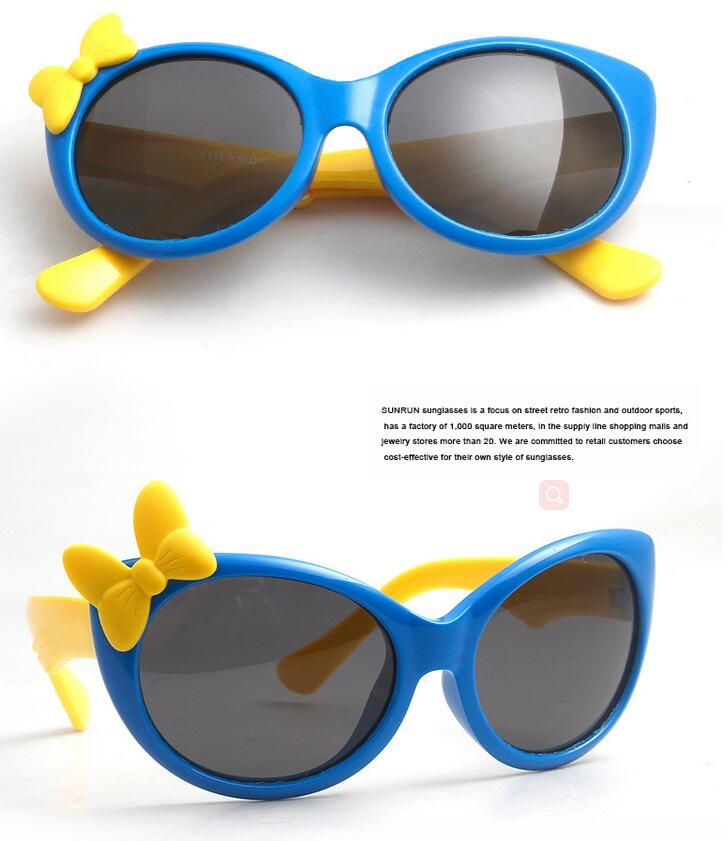 Butterfly Bowknot Kids Sunglasses Cartoon FDA CE UV400 Approved