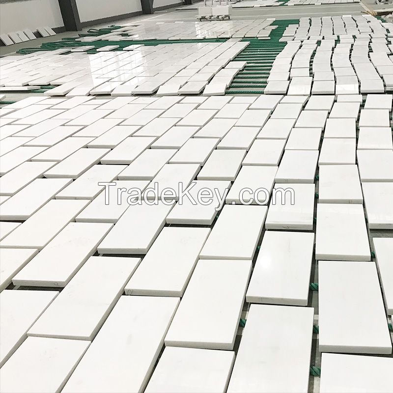 Chinese hot sale white marble floor tiles