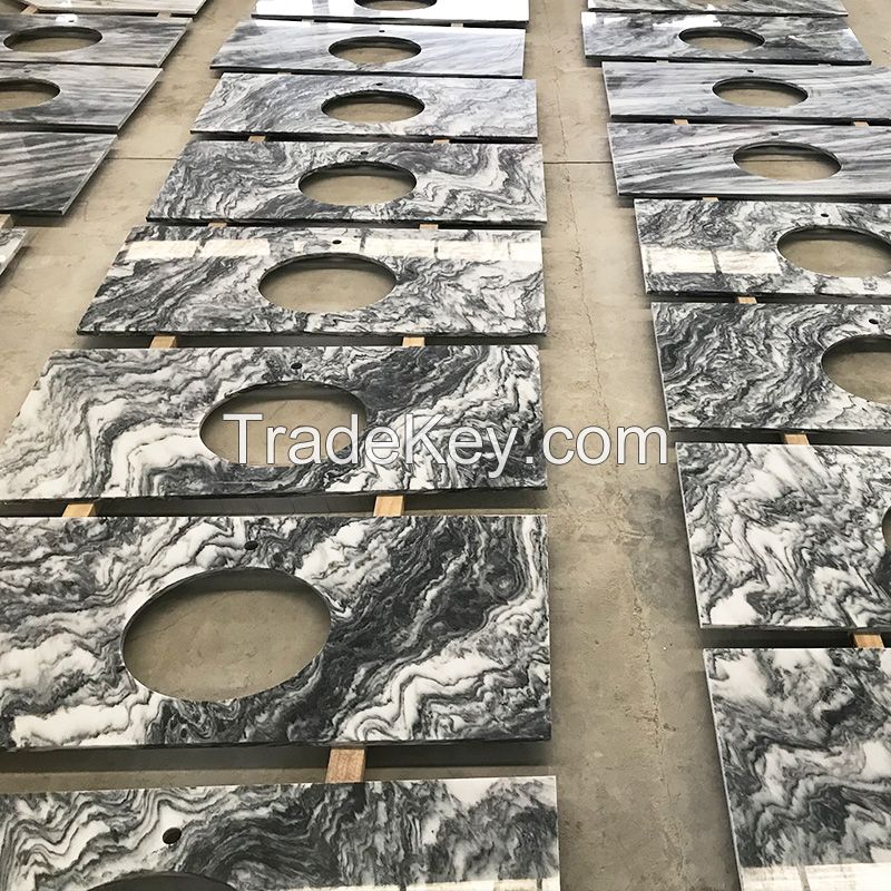 Chinese high quality black marble countertop