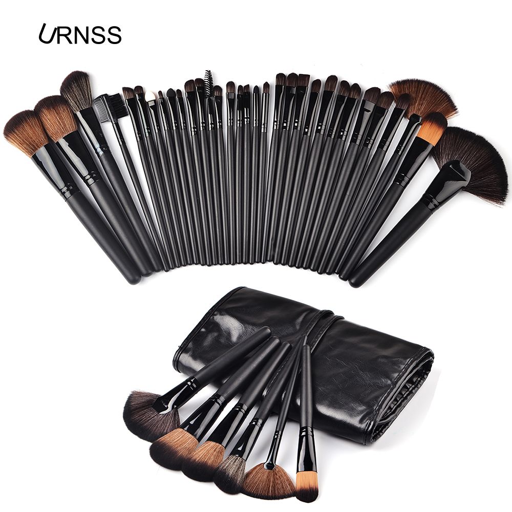 Artist brush set with pu cosmetic bag makeup brush set 32pieces