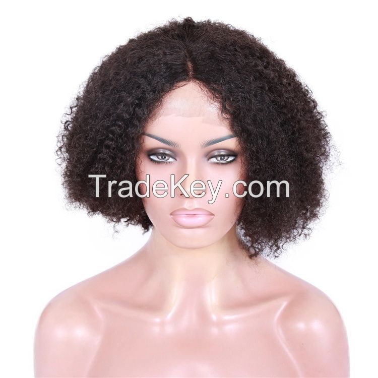 Premier Best Selling Indian Remy Short Afro Kinky Human Hair Wig For Black Women