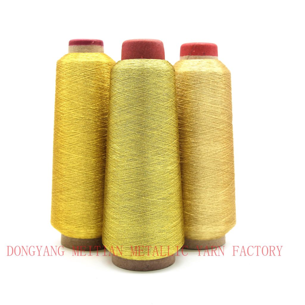 ST type metallic yarn fluorescent gold lurex for Dubai, shiny appearance