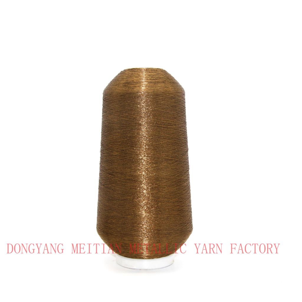 ST type tobacco color metallic yarn lurex thread sample free