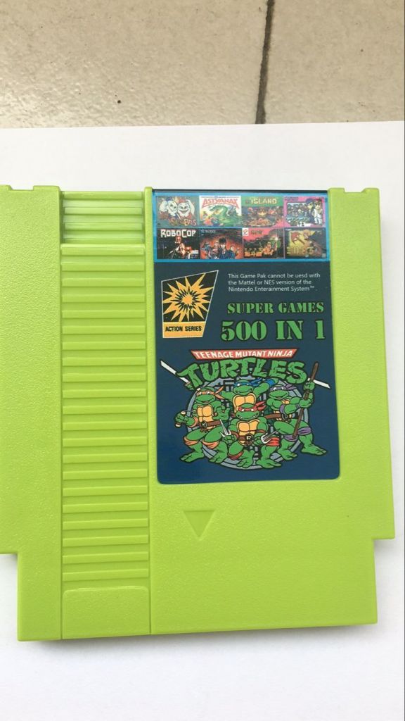 500 in 1 Classic Nes Nintendo Game Cartridge 8 Bit Mario Contra Tmnt Donkey Kong