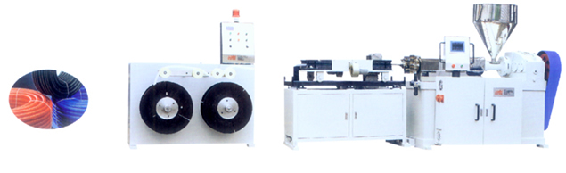 PP, PE, PVC, EVA corrugated pope extruder