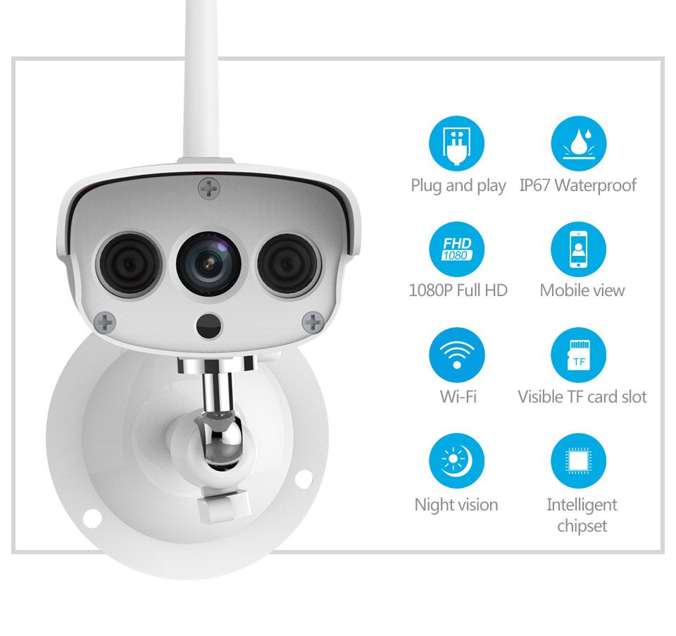 C16S Vstarcam HD 1080P Wifi IP Camera Water Proof IP67 Outdoor Wireless 2MP IP Camera Wireless IR-Cut Support 128G 