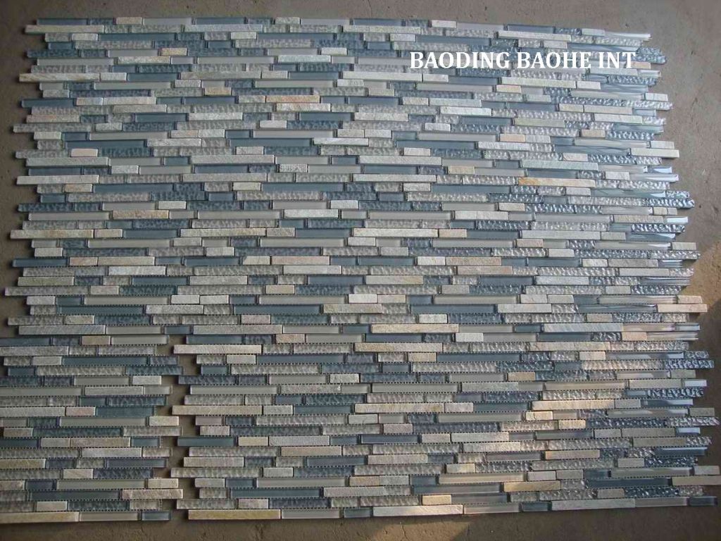 glass blended stone mosaic