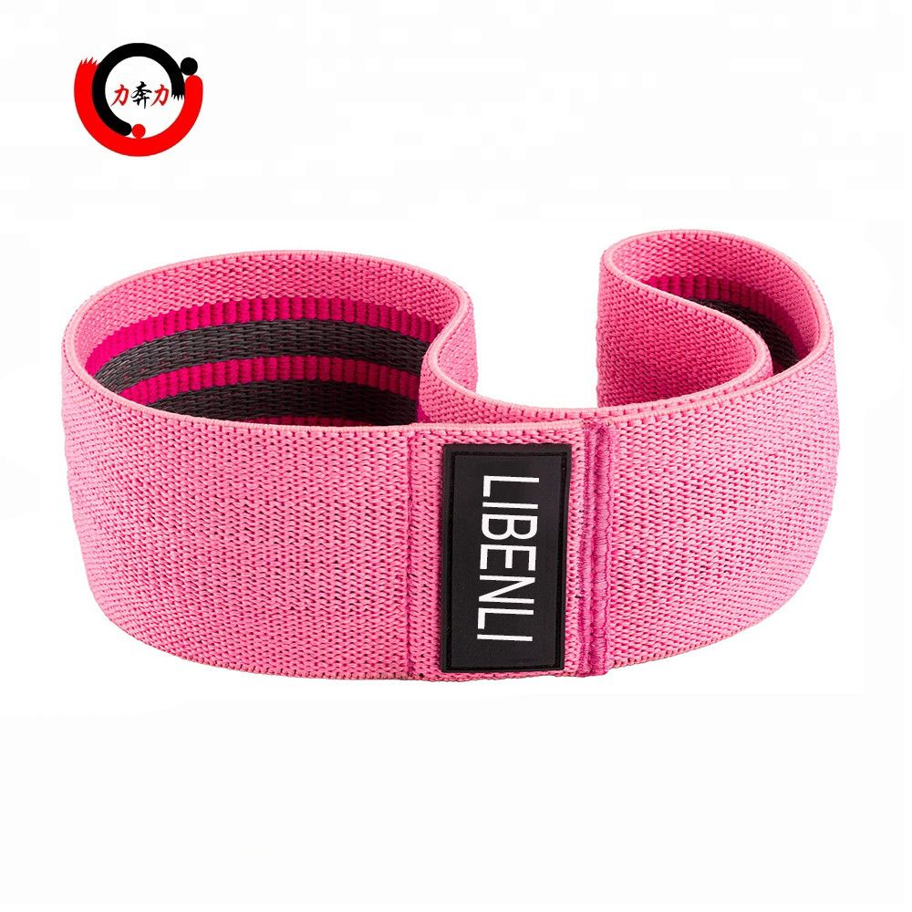 Fitness cotton fabric hip circle resistance bands for exercise