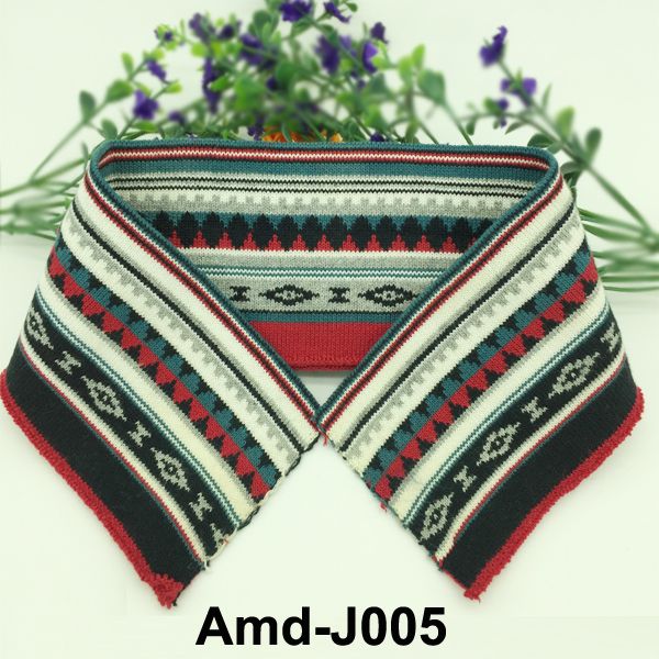 Jacquard Rib Knit Trims Flat Collar And Cuffs For Making Garments