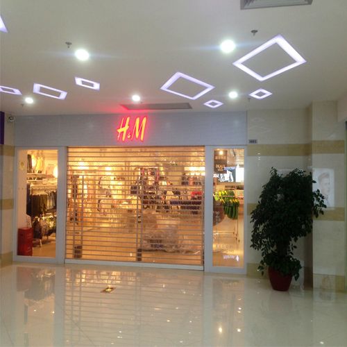 100% transparent polycarbonate rolling shutter door