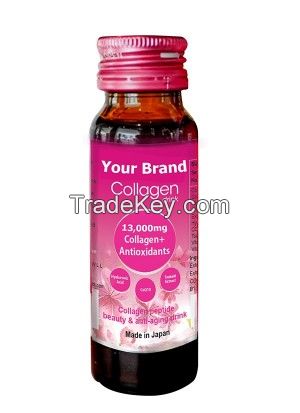 Collagen 13, 000mg Drink (50 ml x 10 bottles). Made in Japan