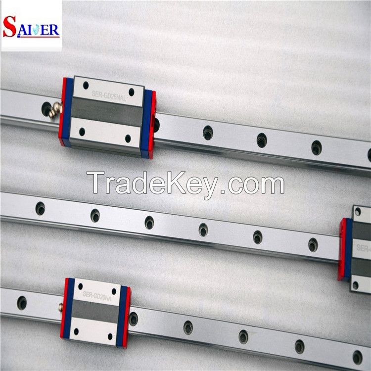 15mm / 20mm / 25mm / 30mm / 35mm / 45mm Guide Width linear rail with hiwin block carriage linear motion