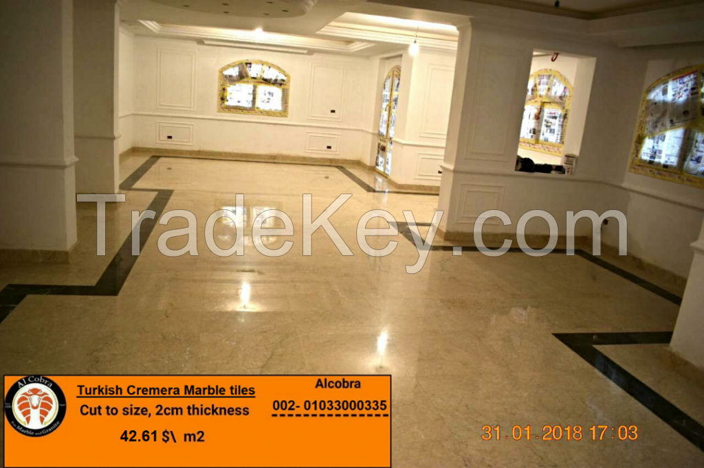 Turkish Marble tiles Cremera