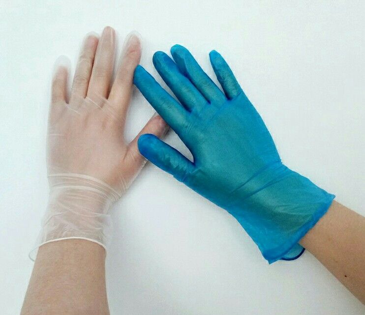 Cheap Disposable Vinyl/PVC plastic dotted Examination Glove