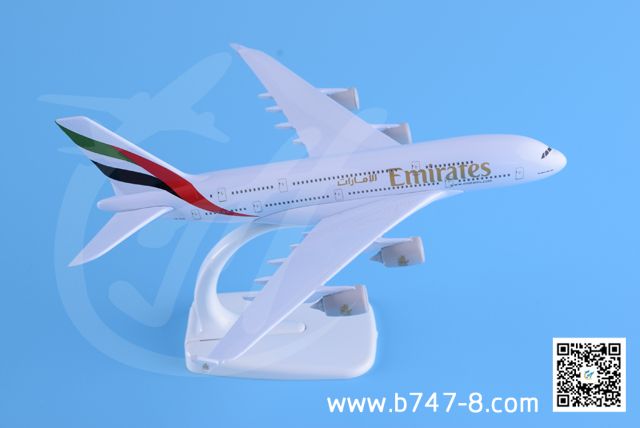 20cm A380 Emirates Metal Plane Model A6-ED8 Airbus Zink Alloy Business Static Gift Souvenier Aircraft Handicraft Promotion Advertisement Airline Toy Display