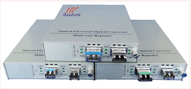 10G Fiber Converter (3R Repeater) with dual XFP or SFP+ ports