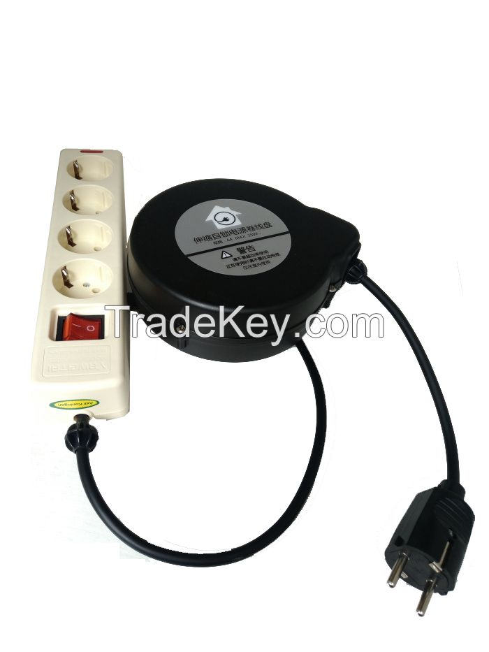 retractable cable reel cable management system tangle free retractor