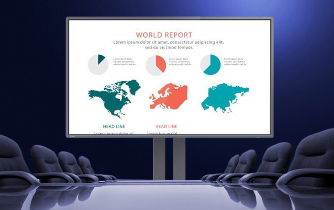 65 inch web conferencing with 4k multitouch flat panel