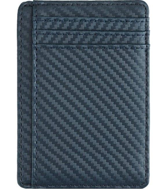 Slim Carbon Fiber Pu Leather Wallet