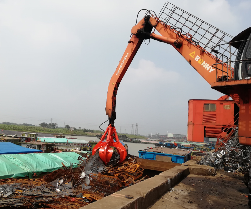 High frequency scrap mental grab for excavator