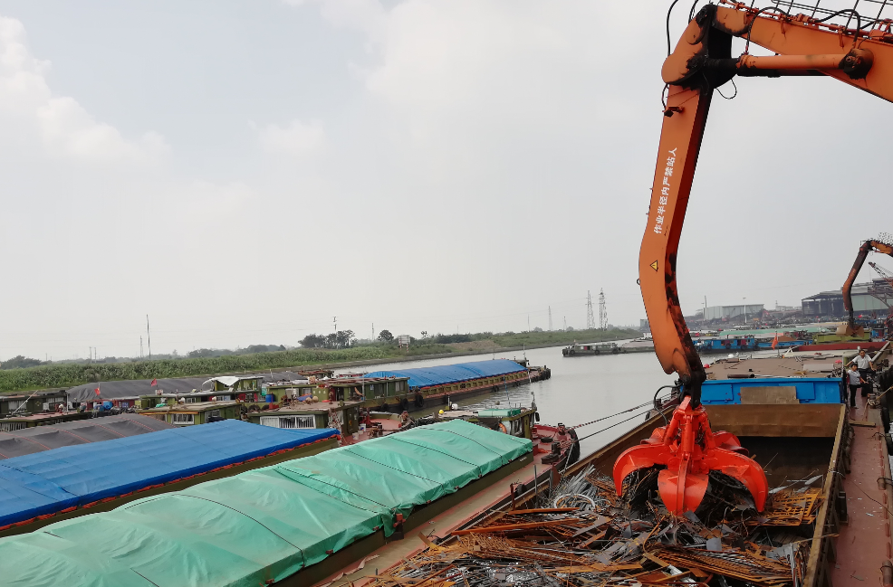 High frequency scrap mental grab for excavator