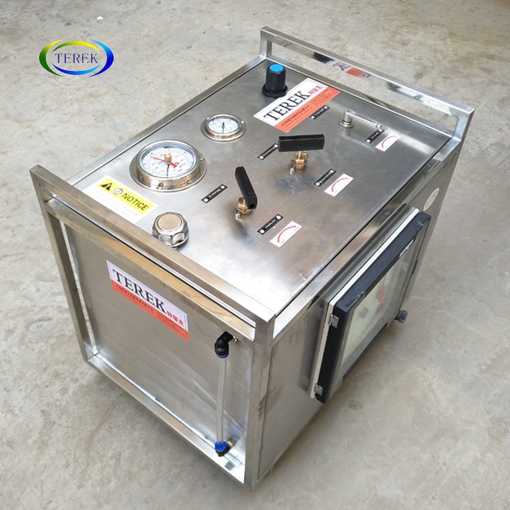 Portable air driven water pressure booster pump control cabinet for reagent injection