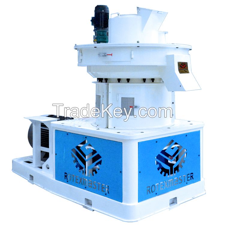 Rotex horizontal ring die wood sawdust/rice husk pellet machine