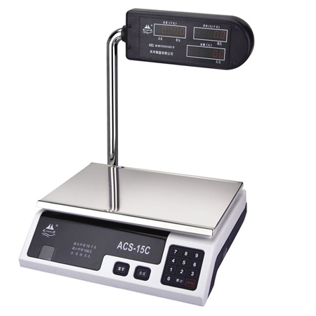 Electronic price scale with pole