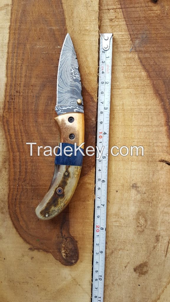 Damascus Folding Knife