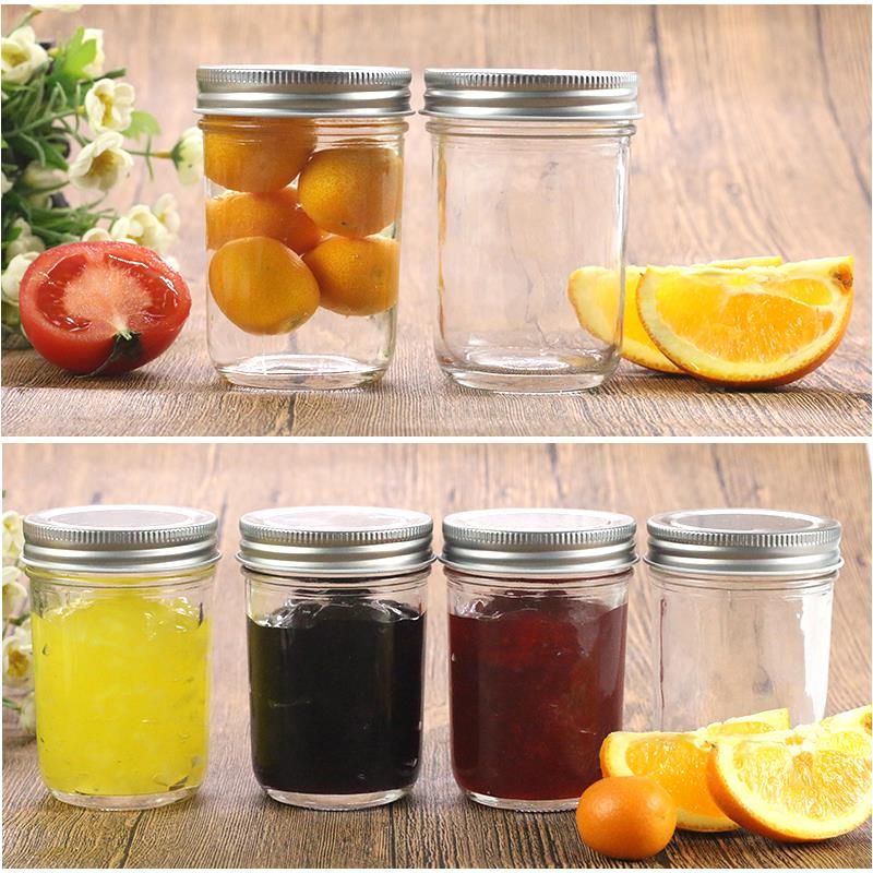 100ML-500ML Glass mason jar with metal lid for storage