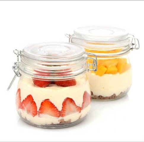 100ML-500ML glass clip top jar with airtight seal