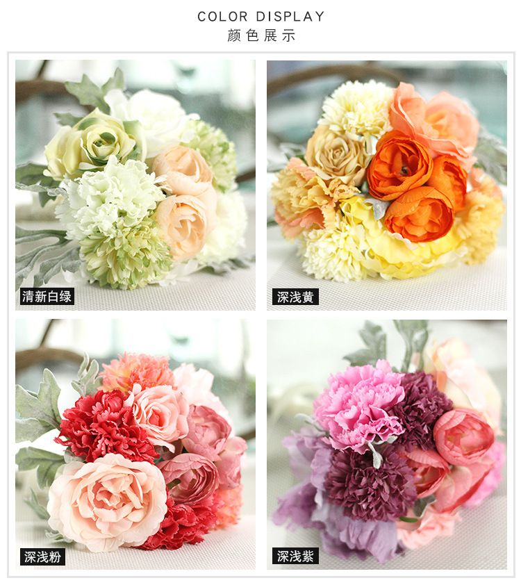 artificial flower bouquet bridal bouquet wedding party decoration flower