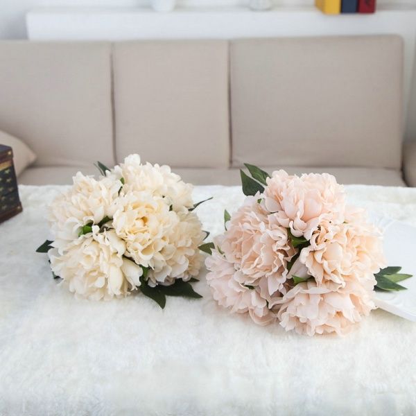 silk peony bouquet artificial peony bouquet bridal bouquet wedding party decoration flower