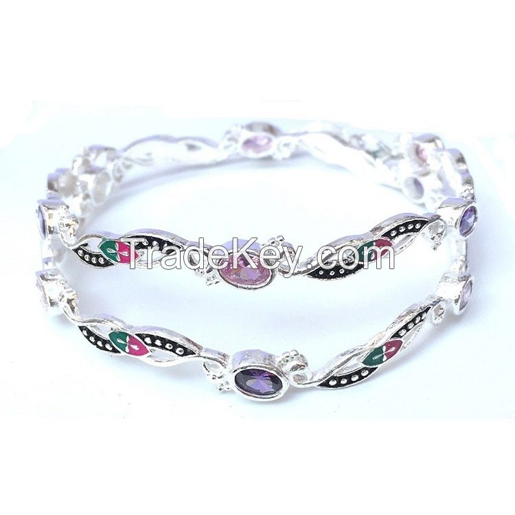 silver bangle set