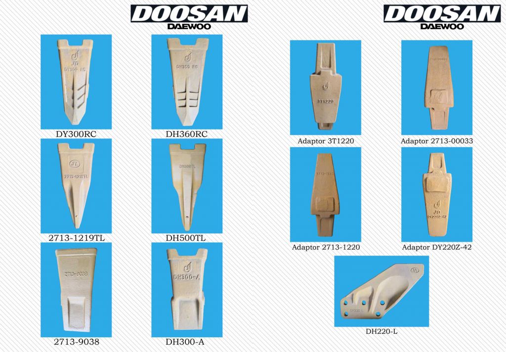 Doosan Bucket Teeth &amp; Adaptor