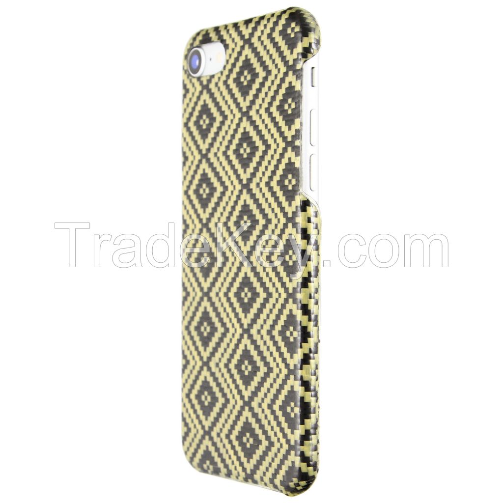 iPhone 7/8 Jacquard Yellow Carbon and Aramid fiber case by DUNCA, Shockproof