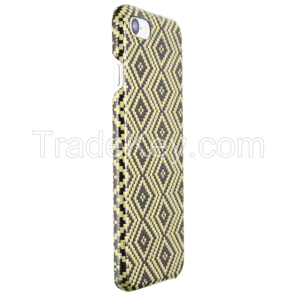 iPhone 7/8 Jacquard Yellow Carbon and Aramid fiber case by DUNCA, Shockproof