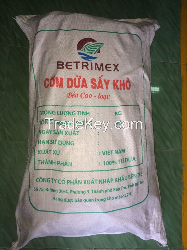 High fat fine /medium grade of desiccated coconut (Copra)/Whatsapp 0084973521036