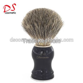 Pure Badger Hair Shaving Brush With Black Plastic Handle