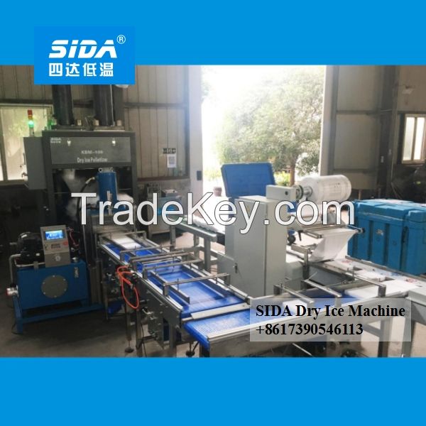 Sida brand large dry ice pellet block production machine with packing line