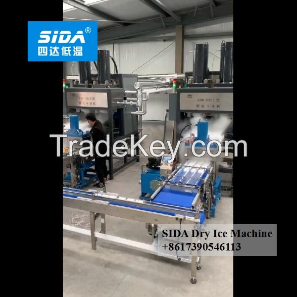 Sida brand large dry ice pellet block production machine with packing line