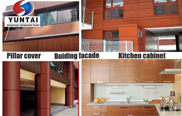 China Supplier Wooden Aluminum Composite Panel ACP Sheet for Kitchen Cabinet