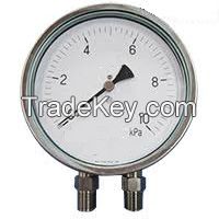 Stainless steel differential pressure gauge 