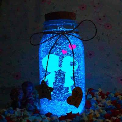 JPB-396 BLue glow in the dark pigment powder ink painting glow powder