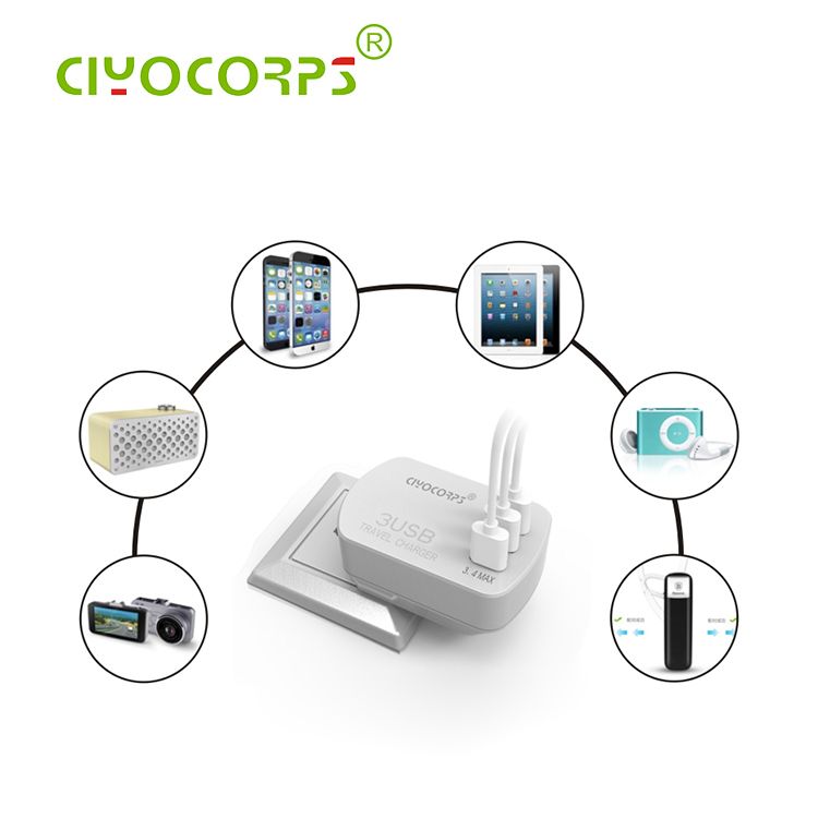 2018 New Product 3.4A 5V USB Travel Charger Adapter