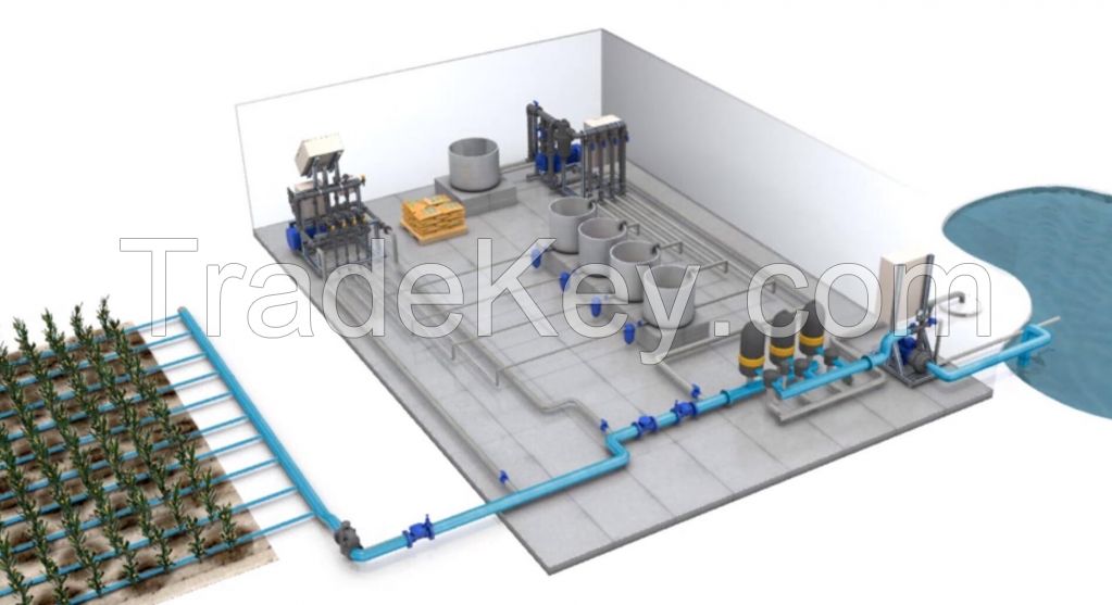 fertigation system for green house planting and irrigation