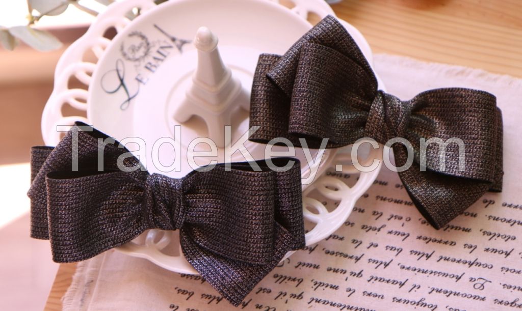 Korean Handmade ribbon bow hair pin clip barrette ponytail holders accessories ko2 gift