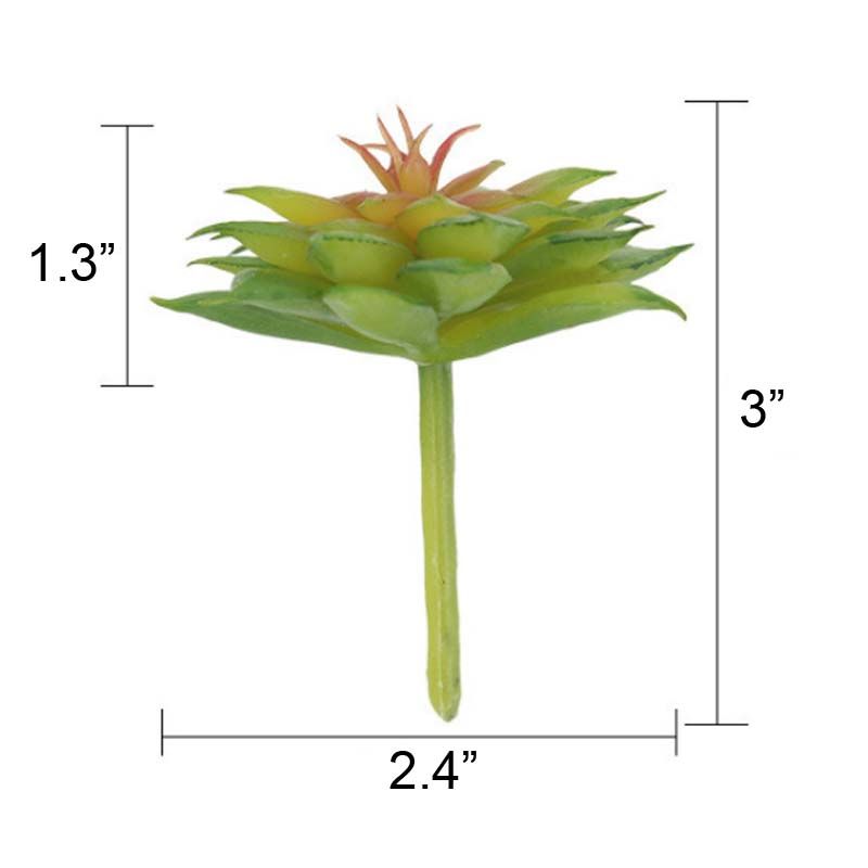 3 inch High Artificial Succulent Pick Plant in PVC