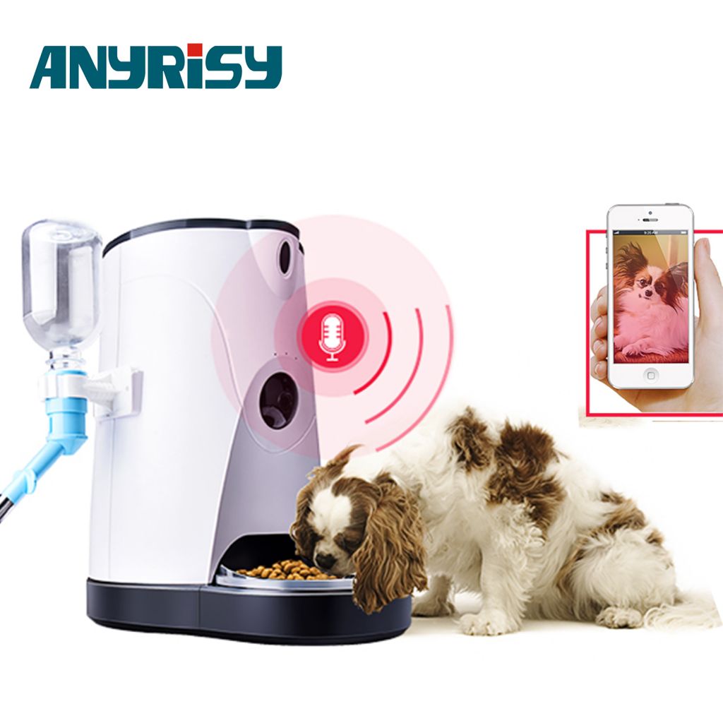 Multi languages APP Video interaction Automatic pet feeder