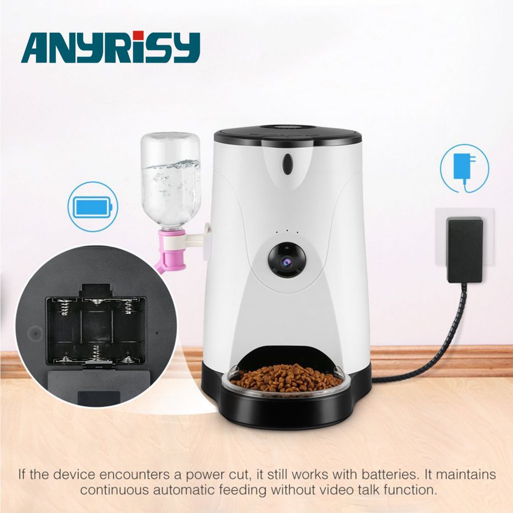 Wifi connecting APP Remote Automatic pet feeder with 4L Capacity